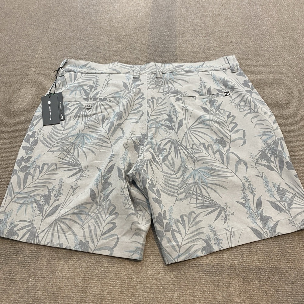 Travis Mathew Shorts Mens 36 Gray Floral Coastal Canyon 8" Performance Golf - Picture 2 of 9